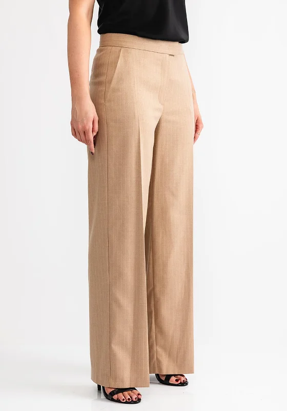 Perfect fashion pieces for the busy woman   Gerry Weber Pinstripe Wide Leg Trousers, Camel