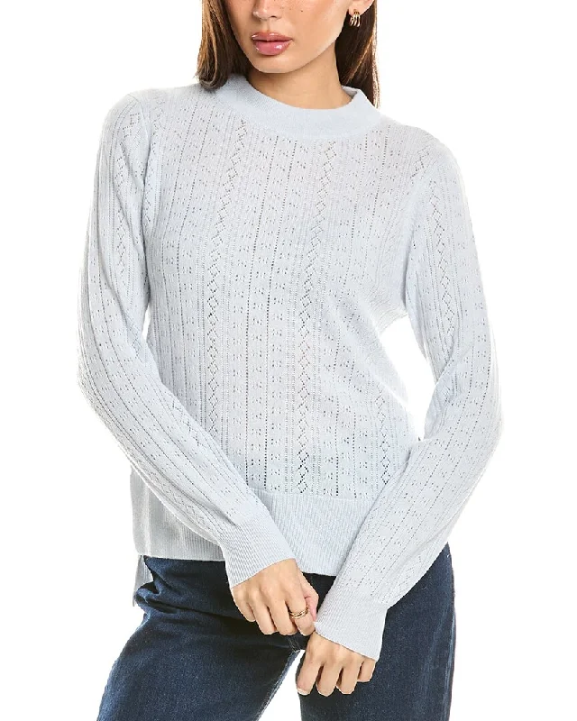 Versatile fashion for every type of woman   Malo Cashmere Pointelle Wool & Cashmere-Blend Sweater