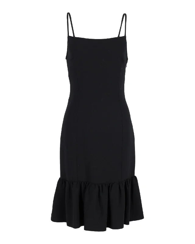 Clothing that’s as bold as you are   Lauren Ralph Lauren Ruffled Hem Dress in Black Wool