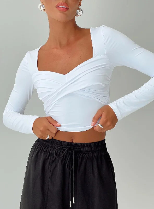 High-quality women’s wear for everyday elegance   Dunford Long Sleeve Top White
